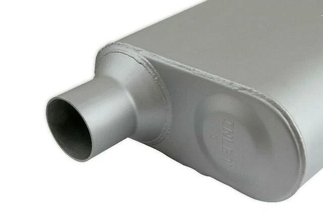Flowmonster 2-Chamber Muffler 42443-FM 2.25 Offset Inlet_2.25 Offset Outlet